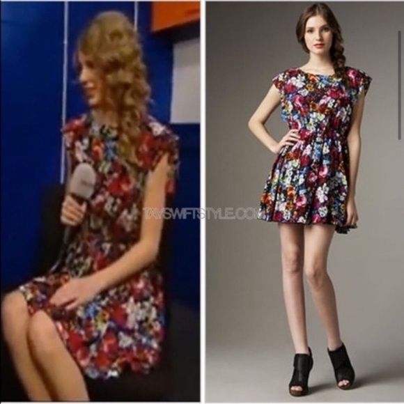 Alice+Olivia Matilda Bouquet Floral Silk dress - Picture 2 of 6